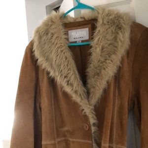 Wilson’s leather full length suede coat